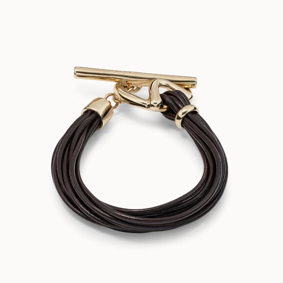 NWT UNO DE 50 Gold Plated Toggle Bracelet Meeting Point - Picture 3 of 4